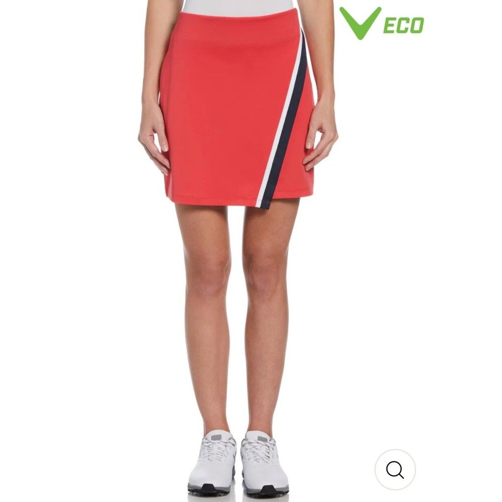 Callaway Women's TrueSculpt™ Wrap Golf Skort Size XL Geranium Pink Cooling